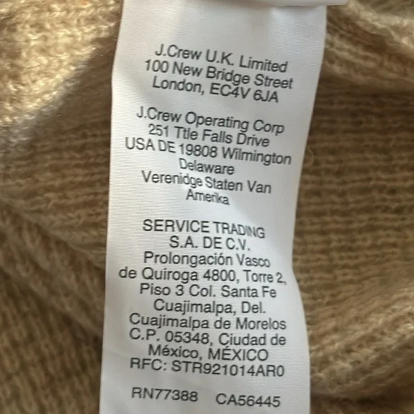 Madewell Rainbow Trim Tan Cashmere Waffle Sweatshirt Sweater - Picture 12 of 12